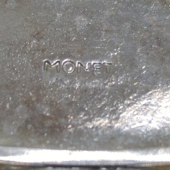 Monet Wide Reflective Silver Tone Cuff Bracelet, 6 Inches - Picture 4 of 10